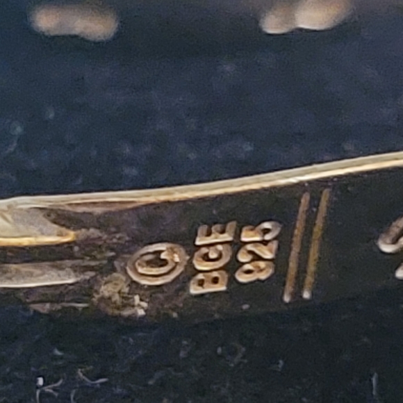 Bradford Exchange Footprints in the Sand hoop earrings - Picture 3 of 5